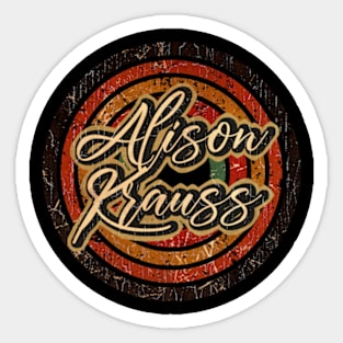 Alison Krauss Vintage design on top Sticker